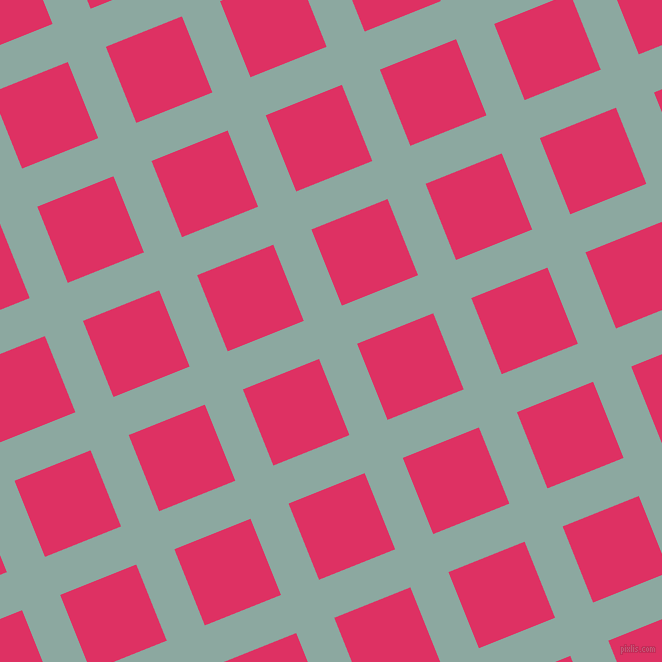 22/112 degree angle diagonal checkered chequered lines, 41 pixel lines width, 82 pixel square size, Cascade and Cerise plaid checkered seamless tileable