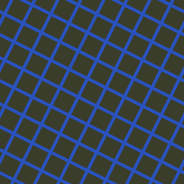 63/153 degree angle diagonal checkered chequered lines, 13 pixel line width, 70 pixel square size, Cerulean Blue and Green Kelp plaid checkered seamless tileable