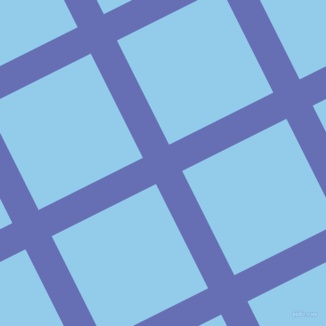 27/117 degree angle diagonal checkered chequered lines, 42 pixel lines width, 167 pixel square size, Chetwode Blue and Cornflower plaid checkered seamless tileable
