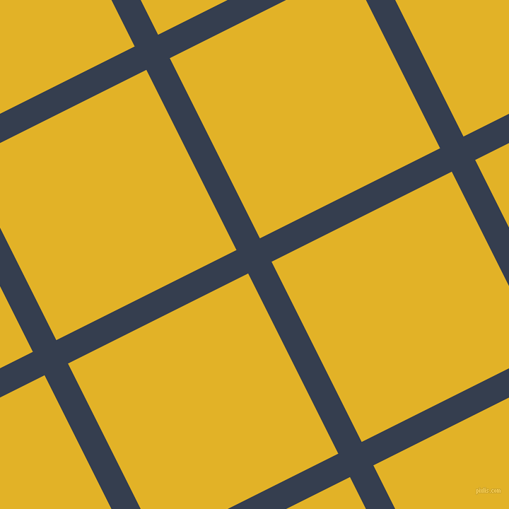 27/117 degree angle diagonal checkered chequered lines, 37 pixel line width, 285 pixel square size, Cloud Burst and Gold Tips plaid checkered seamless tileable