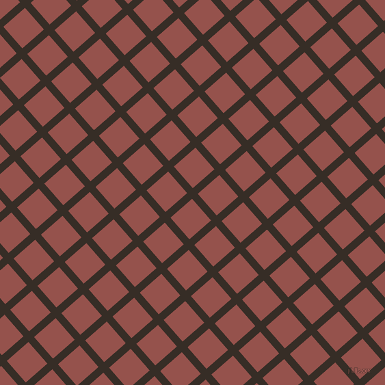41/131 degree angle diagonal checkered chequered lines, 11 pixel lines width, 42 pixel square size, Coffee Bean and Copper Rust plaid checkered seamless tileable