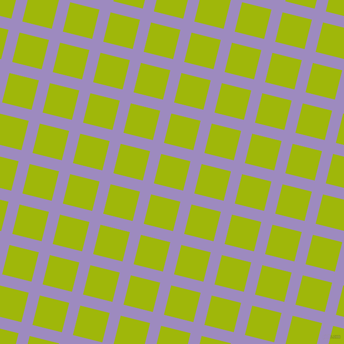 76/166 degree angle diagonal checkered chequered lines, 23 pixel line width, 61 pixel square size, Cold Purple and Citrus plaid checkered seamless tileable