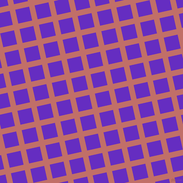 13/103 degree angle diagonal checkered chequered lines, 19 pixel line width, 48 pixel square size, Contessa and Purple Heart plaid checkered seamless tileable