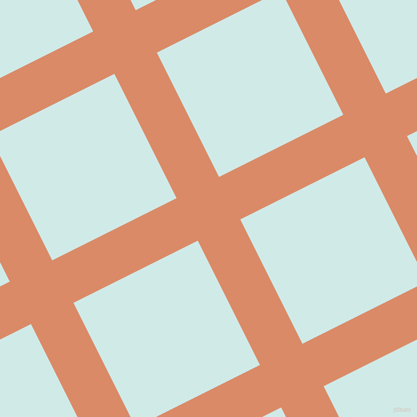 27/117 degree angle diagonal checkered chequered lines, 98 pixel lines width, 287 pixel square size, Copper and Foam plaid checkered seamless tileable