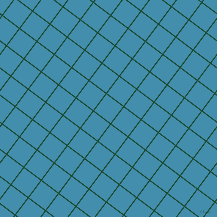 53/143 degree angle diagonal checkered chequered lines, 4 pixel line width, 69 pixel square size, County Green and Boston Blue plaid checkered seamless tileable