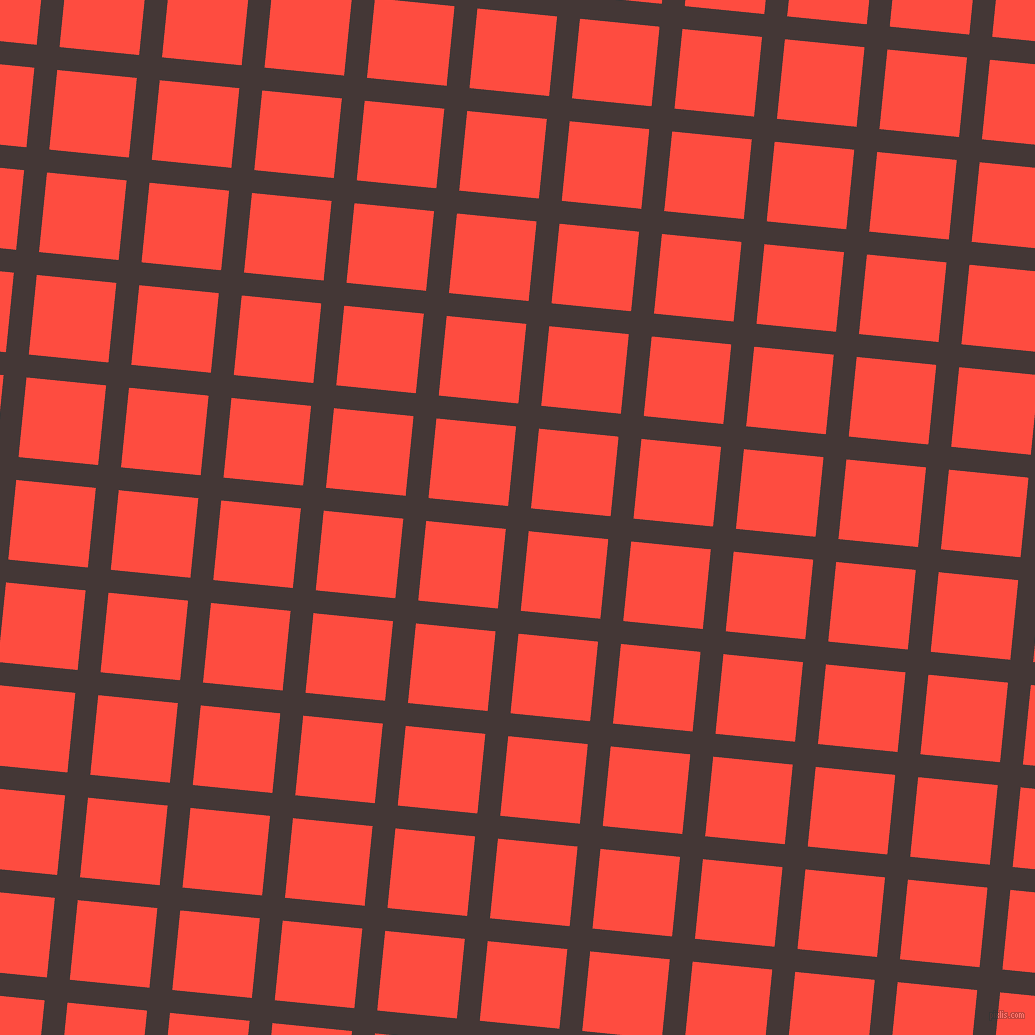 84/174 degree angle diagonal checkered chequered lines, 23 pixel lines width, 80 pixel square size, Cowboy and Sunset Orange plaid checkered seamless tileable