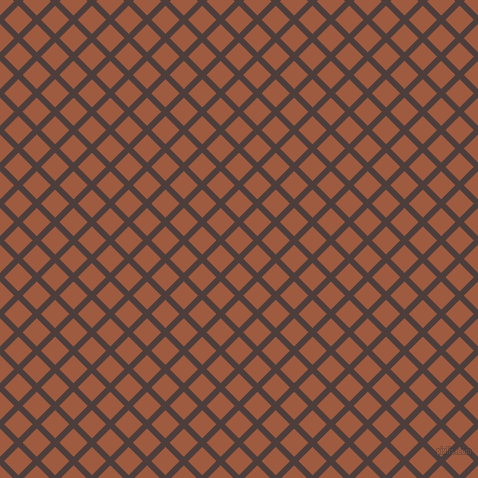 45/135 degree angle diagonal checkered chequered lines, 6 pixel lines width, 20 pixel square size, Crater Brown and Sepia plaid checkered seamless tileable