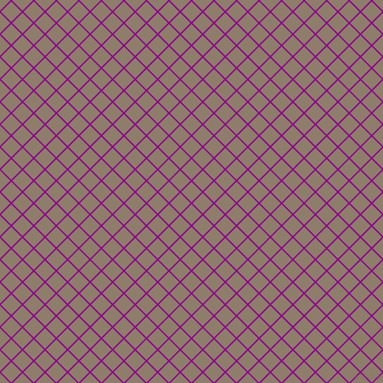45/135 degree angle diagonal checkered chequered lines, 2 pixel lines width, 21 pixel square size, Dark Magenta and Squirrel plaid checkered seamless tileable