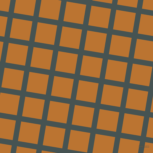 81/171 degree angle diagonal checkered chequered lines, 18 pixel line width, 67 pixel square size, Dark Slate and Meteor plaid checkered seamless tileable