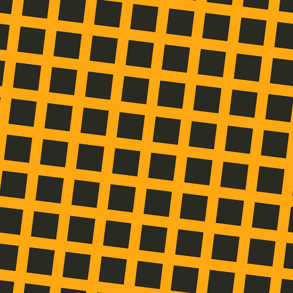 83/173 degree angle diagonal checkered chequered lines, 38 pixel lines width, 88 pixel square size, Dark Tangerine and Maire plaid checkered seamless tileable