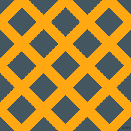 45/135 degree angle diagonal checkered chequered lines, 34 pixel lines width, 69 pixel square size, Dark Tangerine and San Juan plaid checkered seamless tileable