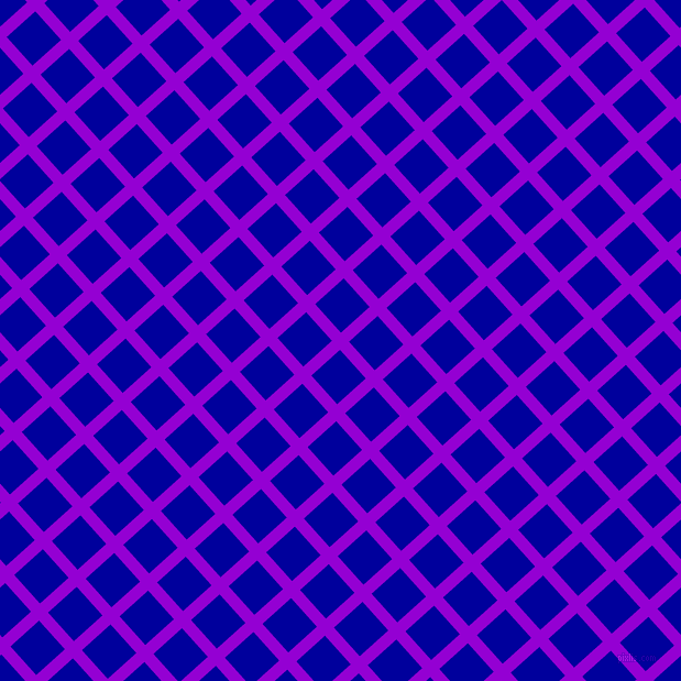 42/132 degree angle diagonal checkered chequered lines, 11 pixel line width, 35 pixel square size, Dark Violet and New Midnight Blue plaid checkered seamless tileable