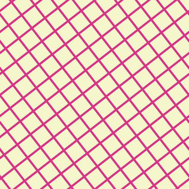 38/128 degree angle diagonal checkered chequered lines, 7 pixel lines width, 49 pixel square size, Deep Cerise and Mimosa plaid checkered seamless tileable