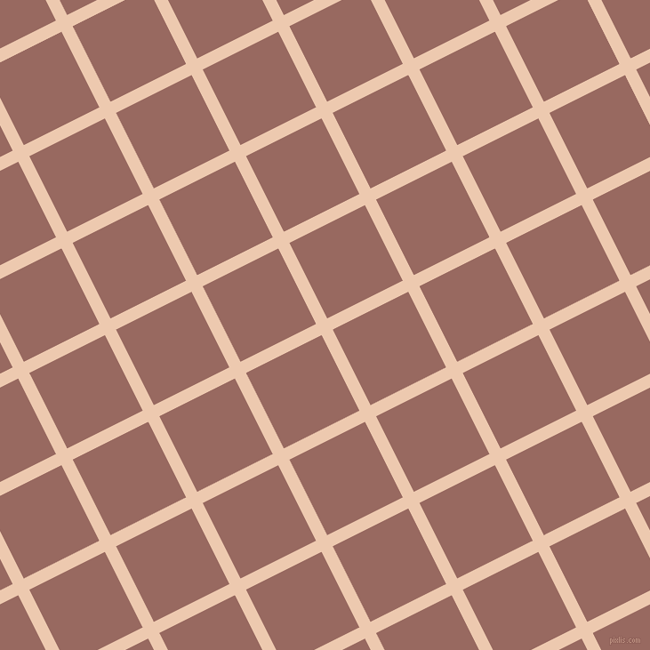 27/117 degree angle diagonal checkered chequered lines, 14 pixel line width, 95 pixel square sizeDesert Sand and Dark Chestnut plaid checkered seamless tileable