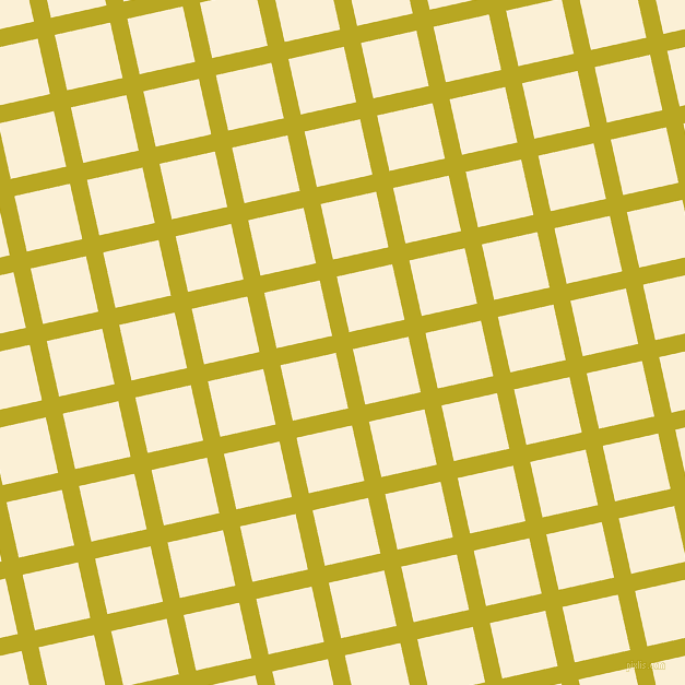 13/103 degree angle diagonal checkered chequered lines, 16 pixel lines width, 52 pixel square size, Earls Green and Half Dutch White plaid checkered seamless tileable