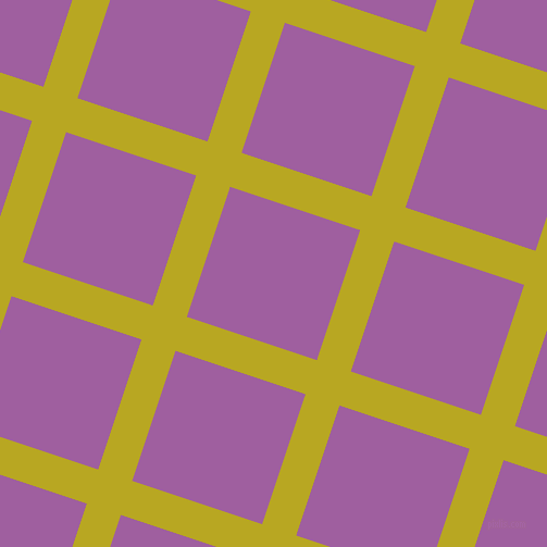 72/162 degree angle diagonal checkered chequered lines, 33 pixel line width, 126 pixel square size, Earls Green and Violet Blue plaid checkered seamless tileable