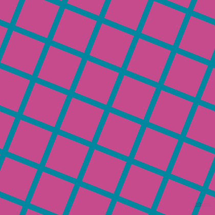 68/158 degree angle diagonal checkered chequered lines, 11 pixel line width, 67 pixel square size, Eastern Blue and Mulberry plaid checkered seamless tileable