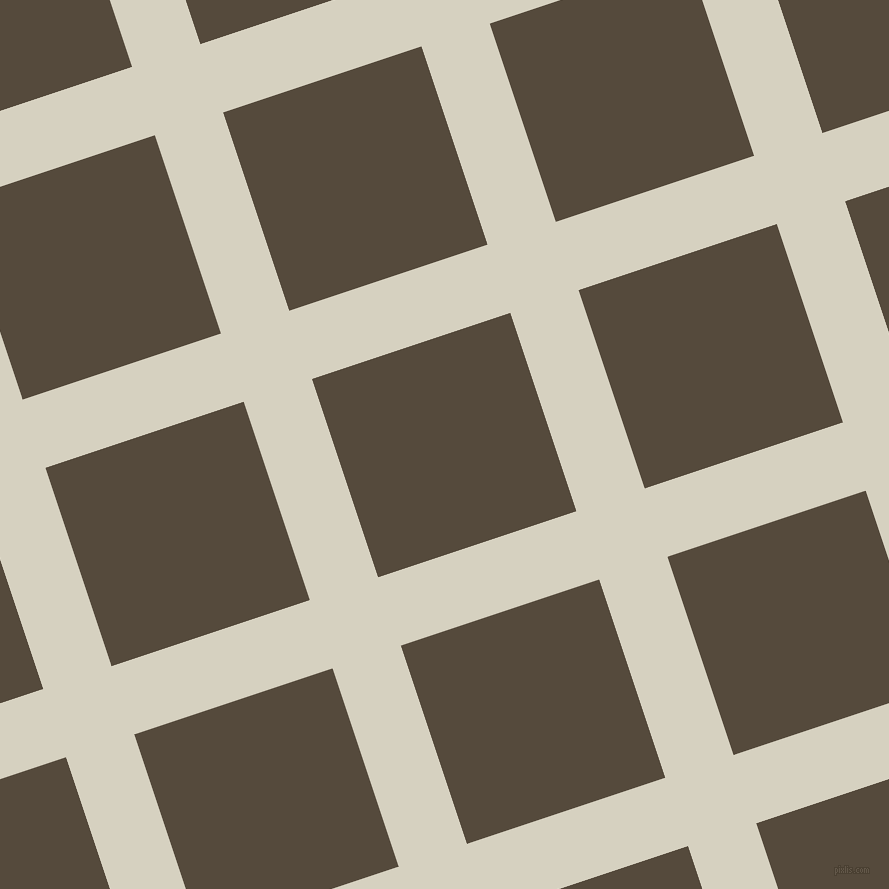 18/108 degree angle diagonal checkered chequered lines, 72 pixel lines width, 209 pixel square size, Ecru White and Metallic Bronze plaid checkered seamless tileable