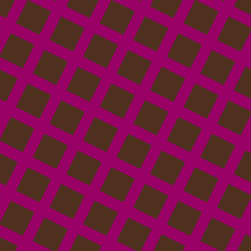 63/153 degree angle diagonal checkered chequered lines, 22 pixel line width, 52 pixel square size, Eggplant and Indian Tan plaid checkered seamless tileable