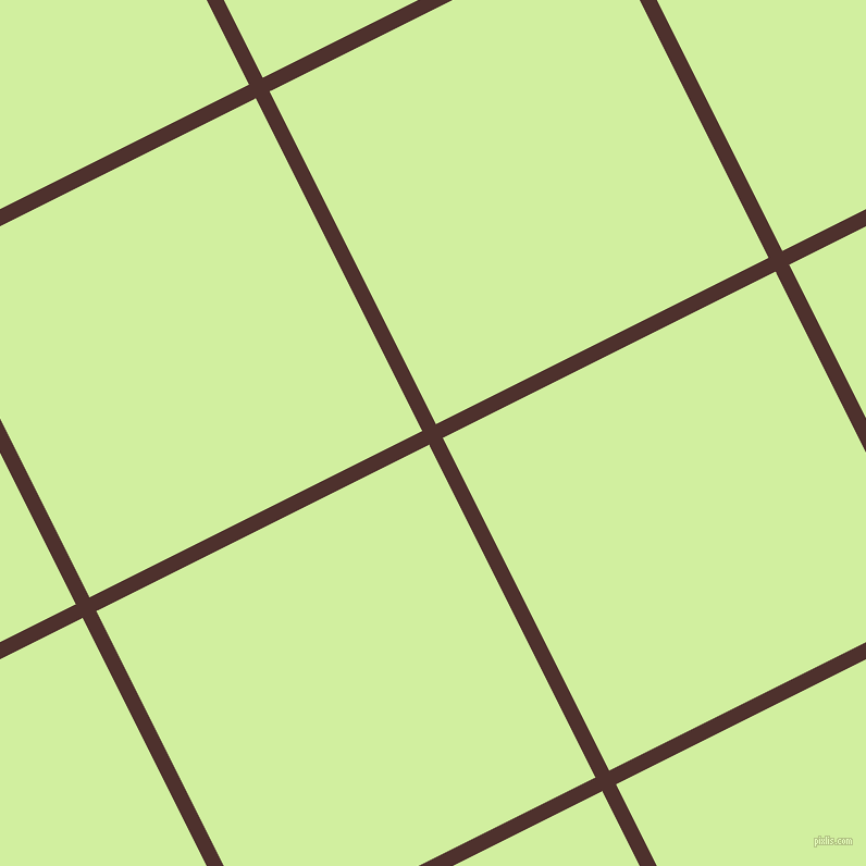 27/117 degree angle diagonal checkered chequered lines, 14 pixel line width, 342 pixel square size, Espresso and Reef plaid checkered seamless tileable