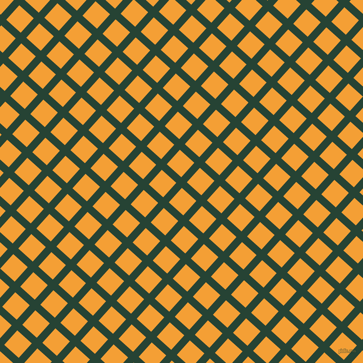 48/138 degree angle diagonal checkered chequered lines, 15 pixel lines width, 39 pixel square size, Everglade and Yellow Sea plaid checkered seamless tileable