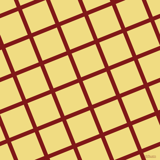 22/112 degree angle diagonal checkered chequered lines, 13 pixel lines width, 82 pixel square size, Falu Red and Buff plaid checkered seamless tileable