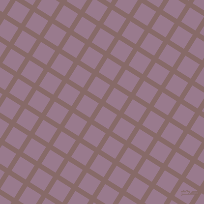 58/148 degree angle diagonal checkered chequered lines, 10 pixel line width, 34 pixel square size, Ferra and Mountbatten Pink plaid checkered seamless tileable