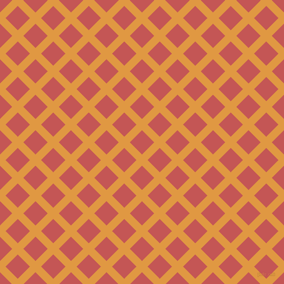 45/135 degree angle diagonal checkered chequered lines, 16 pixel line width, 35 pixel square size, Fire Bush and Fuzzy Wuzzy Brown plaid checkered seamless tileable