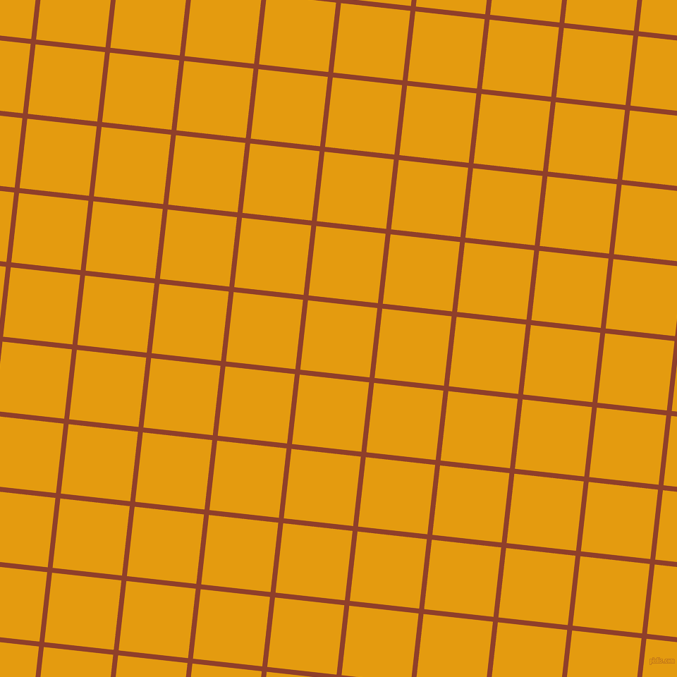 84/174 degree angle diagonal checkered chequered lines, 7 pixel lines width, 99 pixel square size, Fire and Gamboge plaid checkered seamless tileable