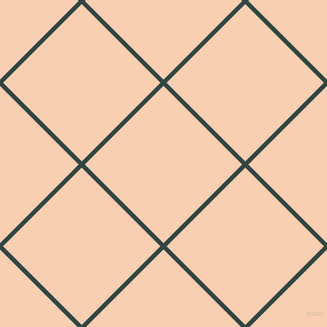 45/135 degree angle diagonal checkered chequered lines, 9 pixel lines width, 229 pixel square size, Firefly and Apricot plaid checkered seamless tileable