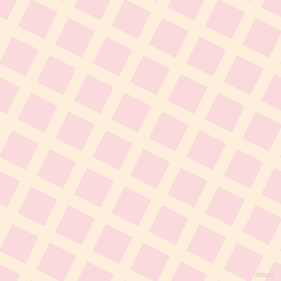 63/153 degree angle diagonal checkered chequered lines, 24 pixel lines width, 59 pixel square size, Forget Me Not and Pale Pink plaid checkered seamless tileable