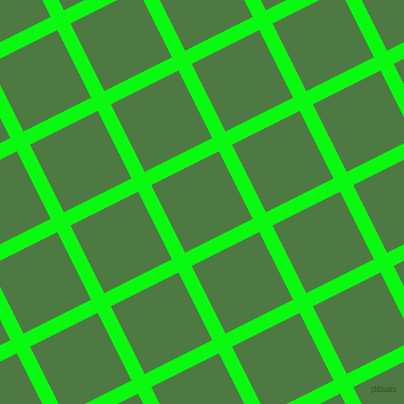 27/117 degree angle diagonal checkered chequered lines, 21 pixel lines width, 108 pixel square size, Free Speech Green and Fern Green plaid checkered seamless tileable