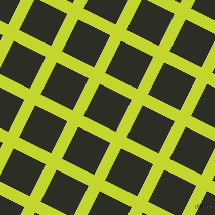 63/153 degree angle diagonal checkered chequered lines, 24 pixel line width, 71 pixel square size, Fuego and Green Waterloo plaid checkered seamless tileable