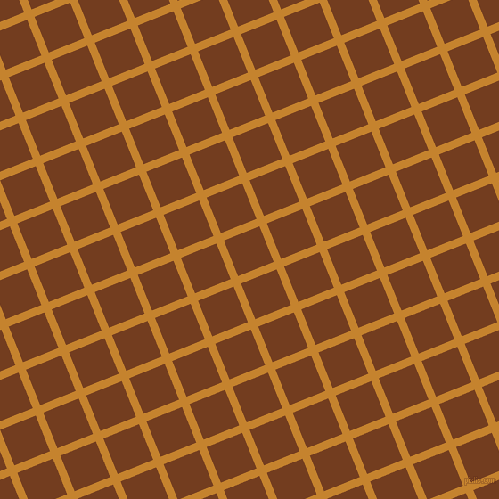 22/112 degree angle diagonal checkered chequered lines, 9 pixel lines width, 43 pixel square size, Geebung and Peru Tan plaid checkered seamless tileable