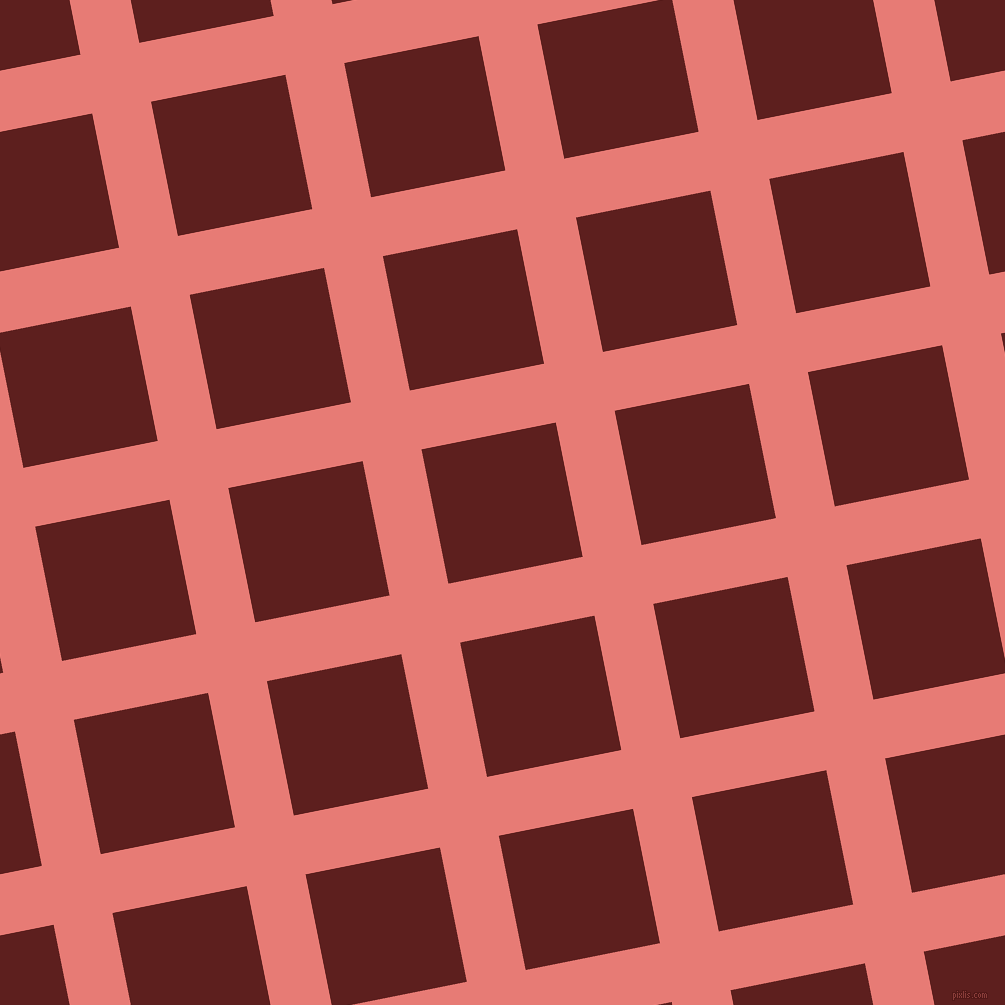 11/101 degree angle diagonal checkered chequered lines, 60 pixel lines width, 137 pixel square size, Geraldine and Red Oxide plaid checkered seamless tileable