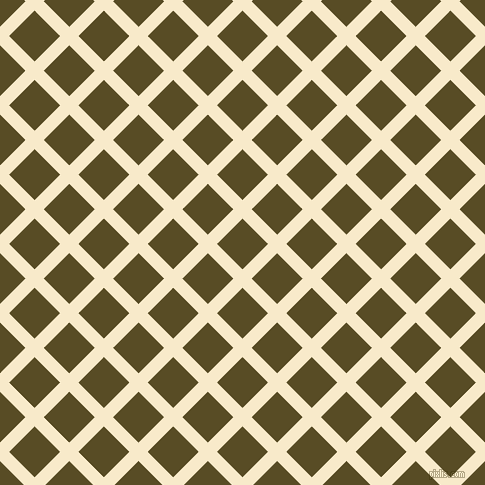 45/135 degree angle diagonal checkered chequered lines, 13 pixel lines width, 36 pixel square size, Gin Fizz and Bronze Olive plaid checkered seamless tileable