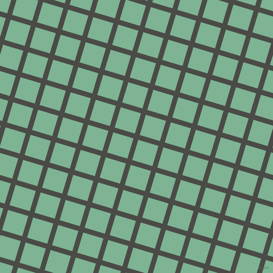 73/163 degree angle diagonal checkered chequered lines, 17 pixel line width, 71 pixel square size, Gravel and Padua plaid checkered seamless tileable
