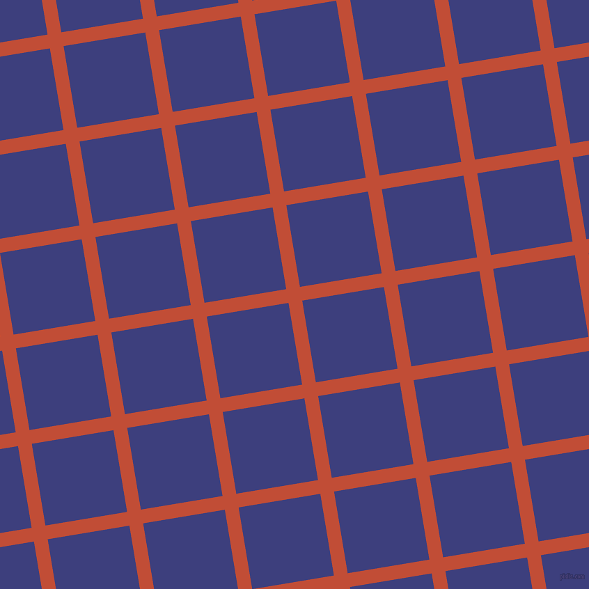9/99 degree angle diagonal checkered chequered lines, 20 pixel line width, 119 pixel square size, Grenadier and Jacksons Purple plaid checkered seamless tileable