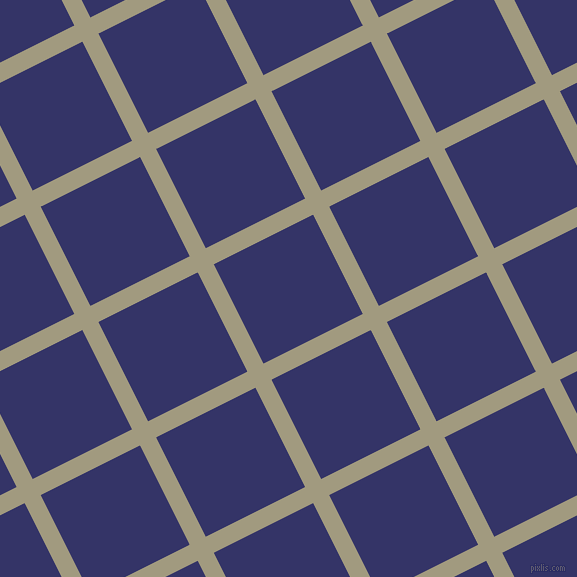 27/117 degree angle diagonal checkered chequered lines, 18 pixel line width, 111 pixel square size, Grey Olive and Deep Koamaru plaid checkered seamless tileable