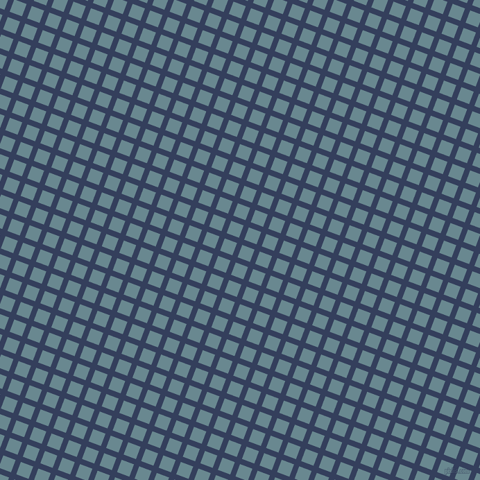 69/159 degree angle diagonal checkered chequered lines, 8 pixel line width, 19 pixel square size, Gulf Blue and Gothic plaid checkered seamless tileable