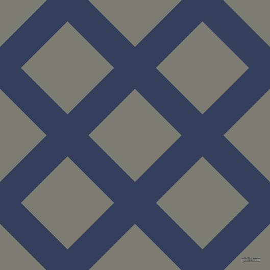 45/135 degree angle diagonal checkered chequered lines, 58 pixel line width, 129 pixel square size, Gulf Blue and Tapa plaid checkered seamless tileable