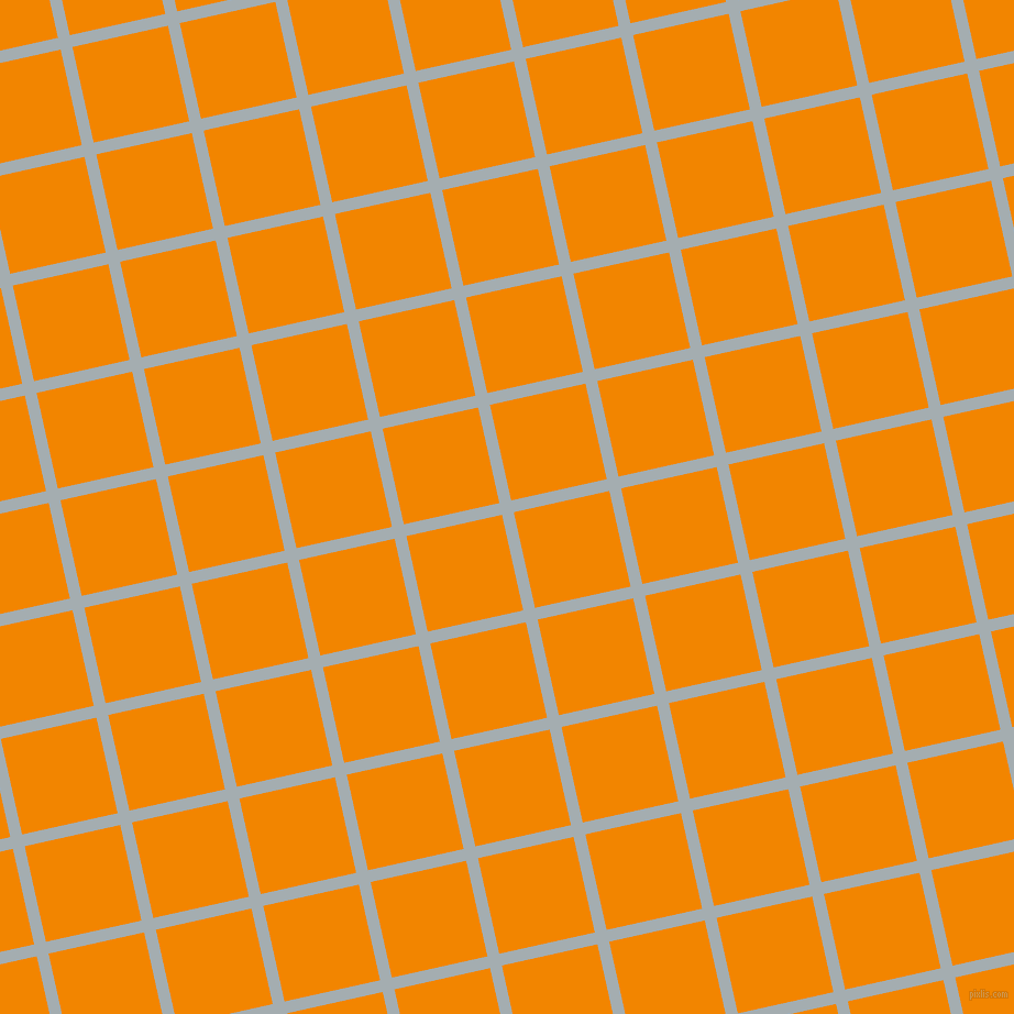 13/103 degree angle diagonal checkered chequered lines, 11 pixel line width, 89 pixel square size, Gull Grey and Tangerine plaid checkered seamless tileable