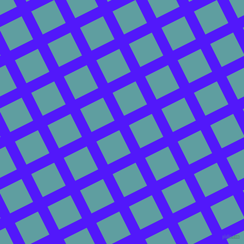 27/117 degree angle diagonal checkered chequered lines, 22 pixel line width, 53 pixel square size, Han Purple and Cadet Blue plaid checkered seamless tileable