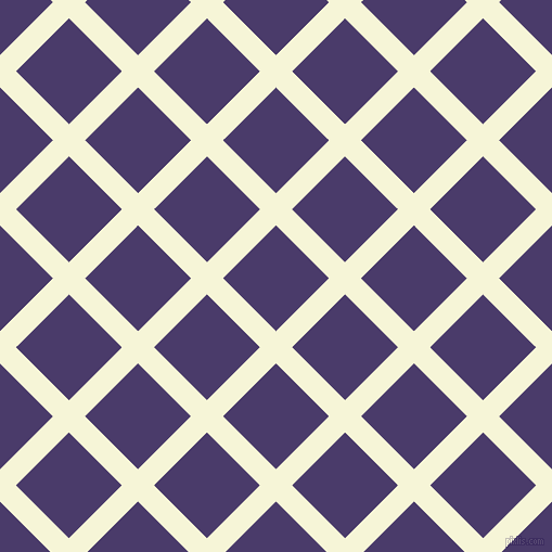 45/135 degree angle diagonal checkered chequered lines, 21 pixel line width, 69 pixel square size, Hint Of Yellow and Meteorite plaid checkered seamless tileable