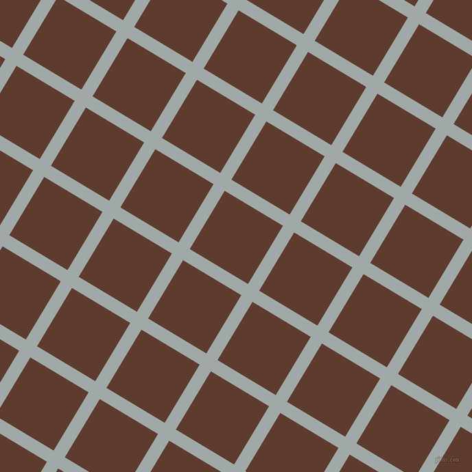 59/149 degree angle diagonal checkered chequered lines, 19 pixel lines width, 99 pixel square size, Hit Grey and Cioccolato plaid checkered seamless tileable