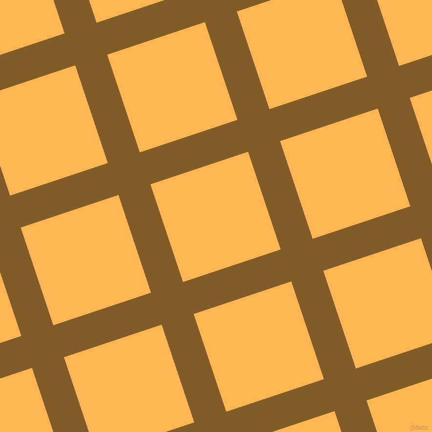 18/108 degree angle diagonal checkered chequered lines, 69 pixel lines width, 211 pixel square size, Hot Curry and Koromiko plaid checkered seamless tileable
