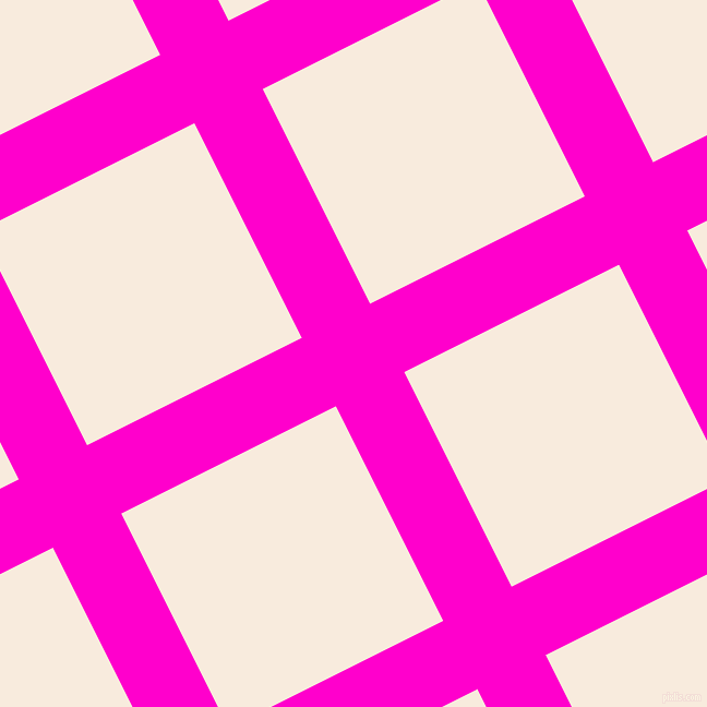 27/117 degree angle diagonal checkered chequered lines, 70 pixel lines width, 220 pixel square size, Hot Magenta and Bridal Heath plaid checkered seamless tileable