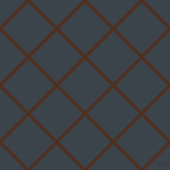 45/135 degree angle diagonal checkered chequered lines, 13 pixel lines width, 148 pixel square size, Indian Tan and Arsenic plaid checkered seamless tileable