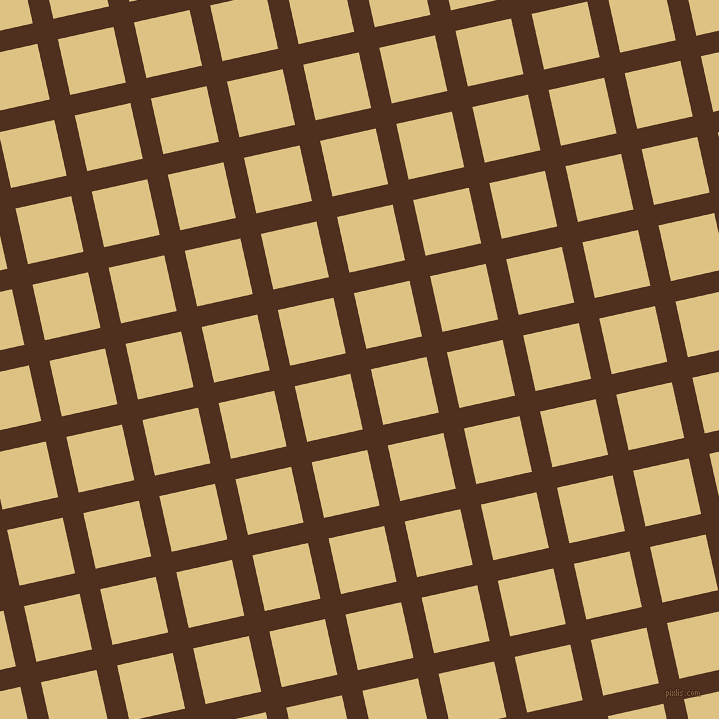 13/103 degree angle diagonal checkered chequered lines, 21 pixel line width, 57 pixel square size, Indian Tan and Zombie plaid checkered seamless tileable