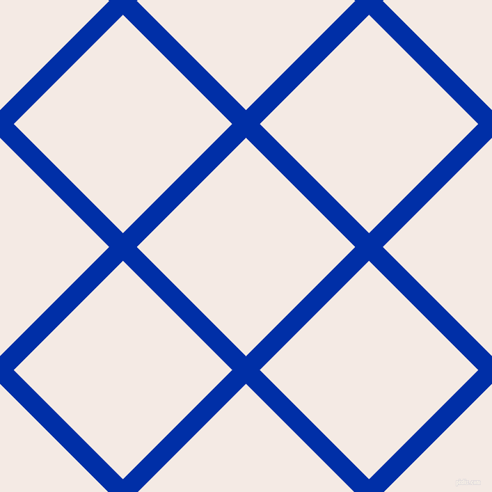 45/135 degree angle diagonal checkered chequered lines, 28 pixel lines width, 222 pixel square size, International Klein Blue and Sauvignon plaid checkered seamless tileable